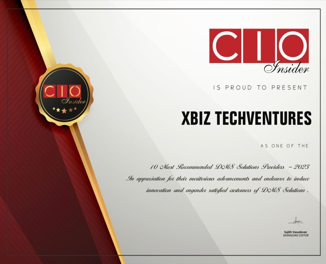 x-Biz Techventures Most Trusted Insurance and Banking Technology Provider (CioTechOutlook)