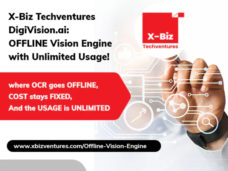 x-Biz techventures Pvt. Ltd. Launches Offline Vision Engine (Business Standard)